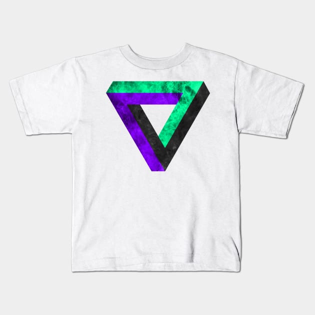 Modern triangle forever on fire Kids T-Shirt by Cocolima